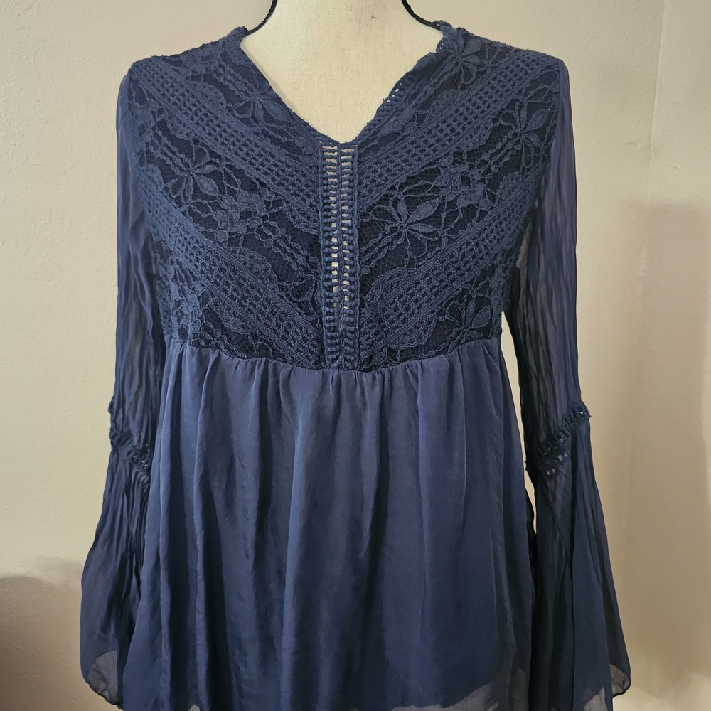 Bellambra Navy Lace Blouse for Women